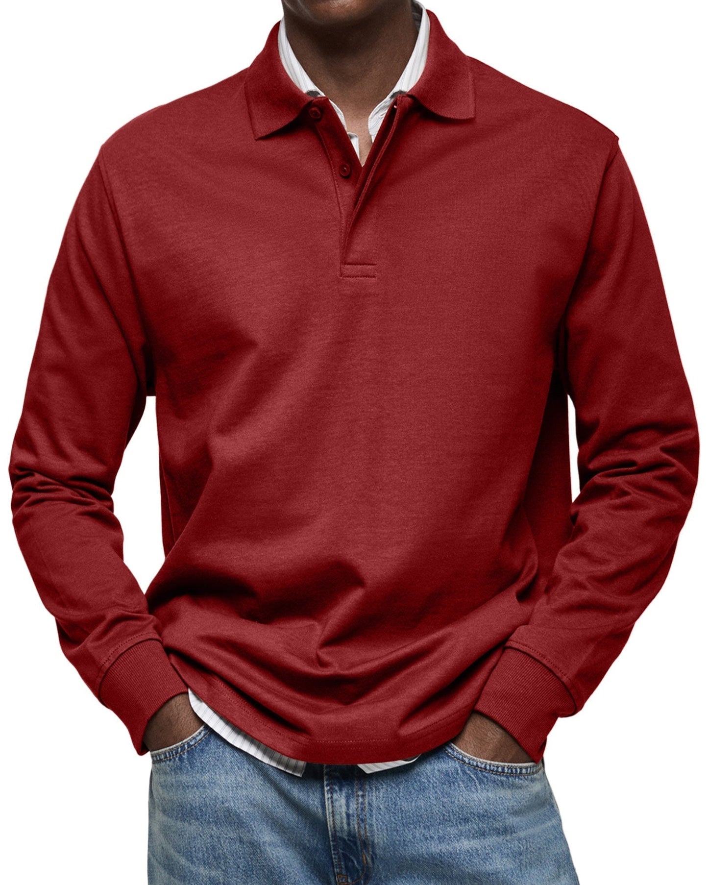 Thomas™ | Longsleeve Polo met Verzorgde Klasse