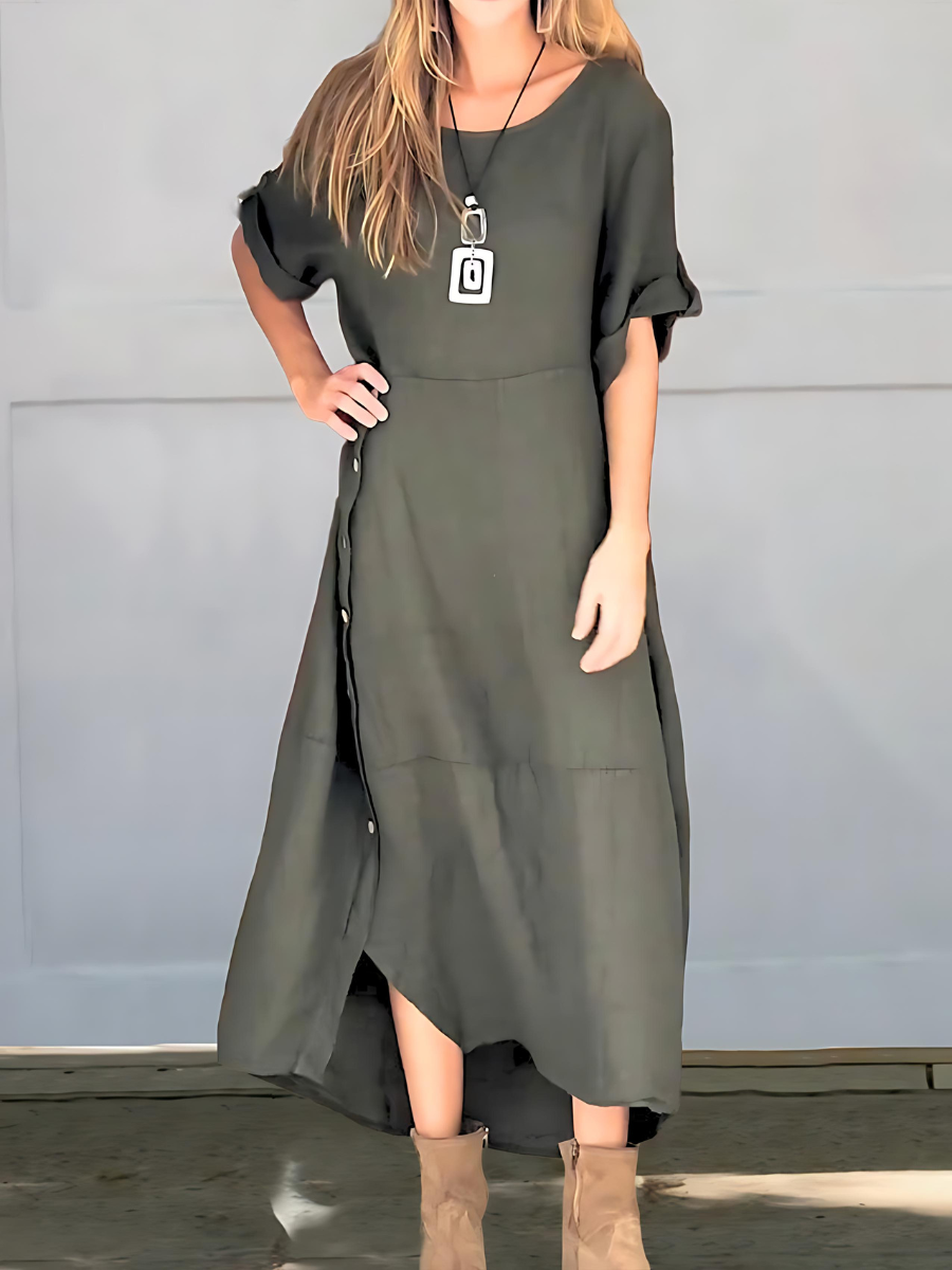 Angelina™ | Elegante Linnen Jurk