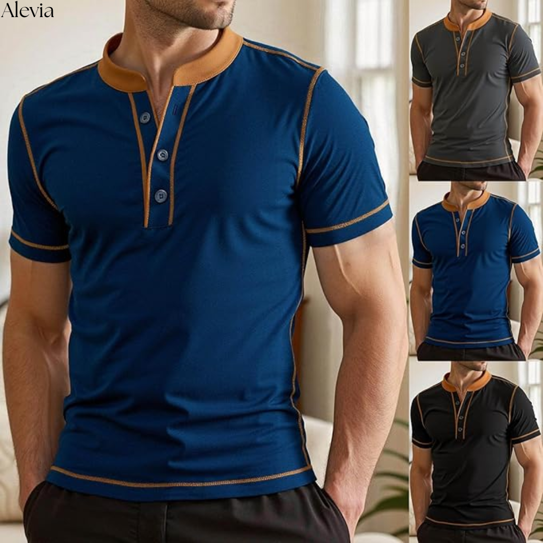 Niels™ | Stijlvolle T-shirt met Henley-hals