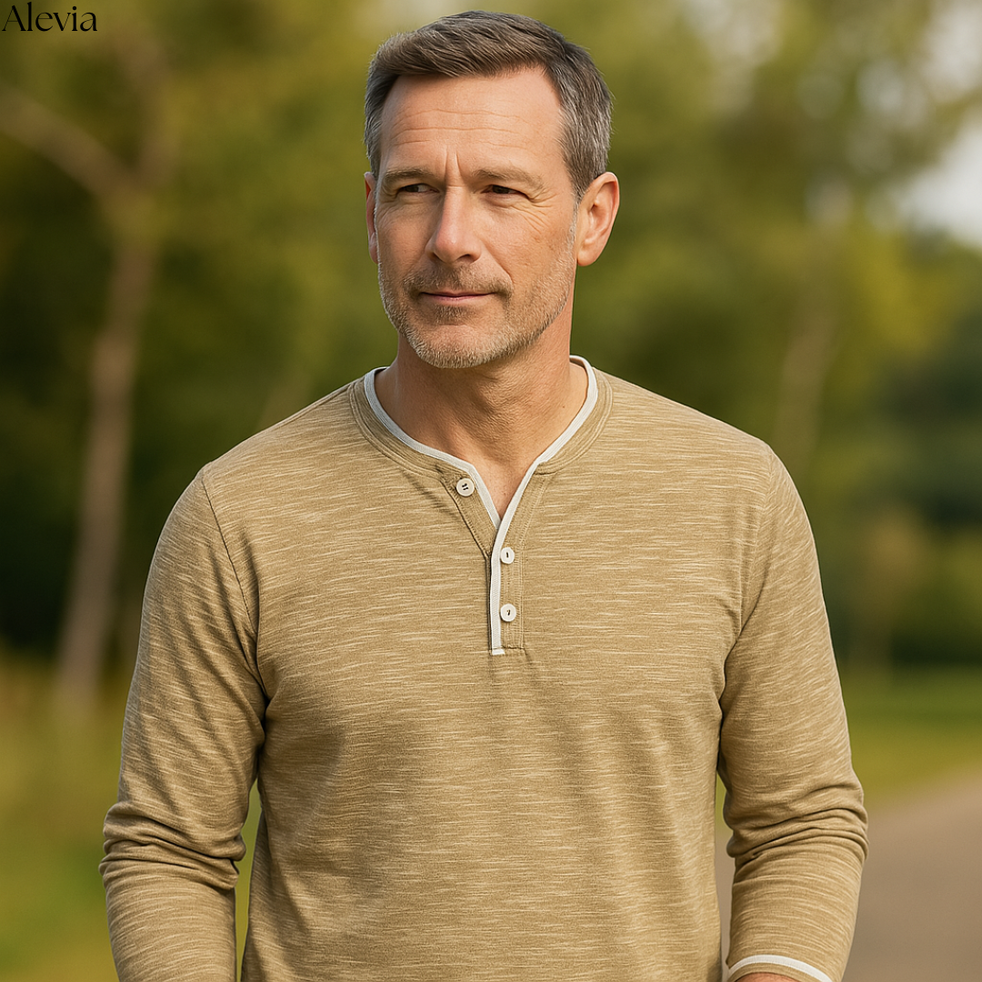 Dennis™ | Stijlvolle Longsleeve met V-hals