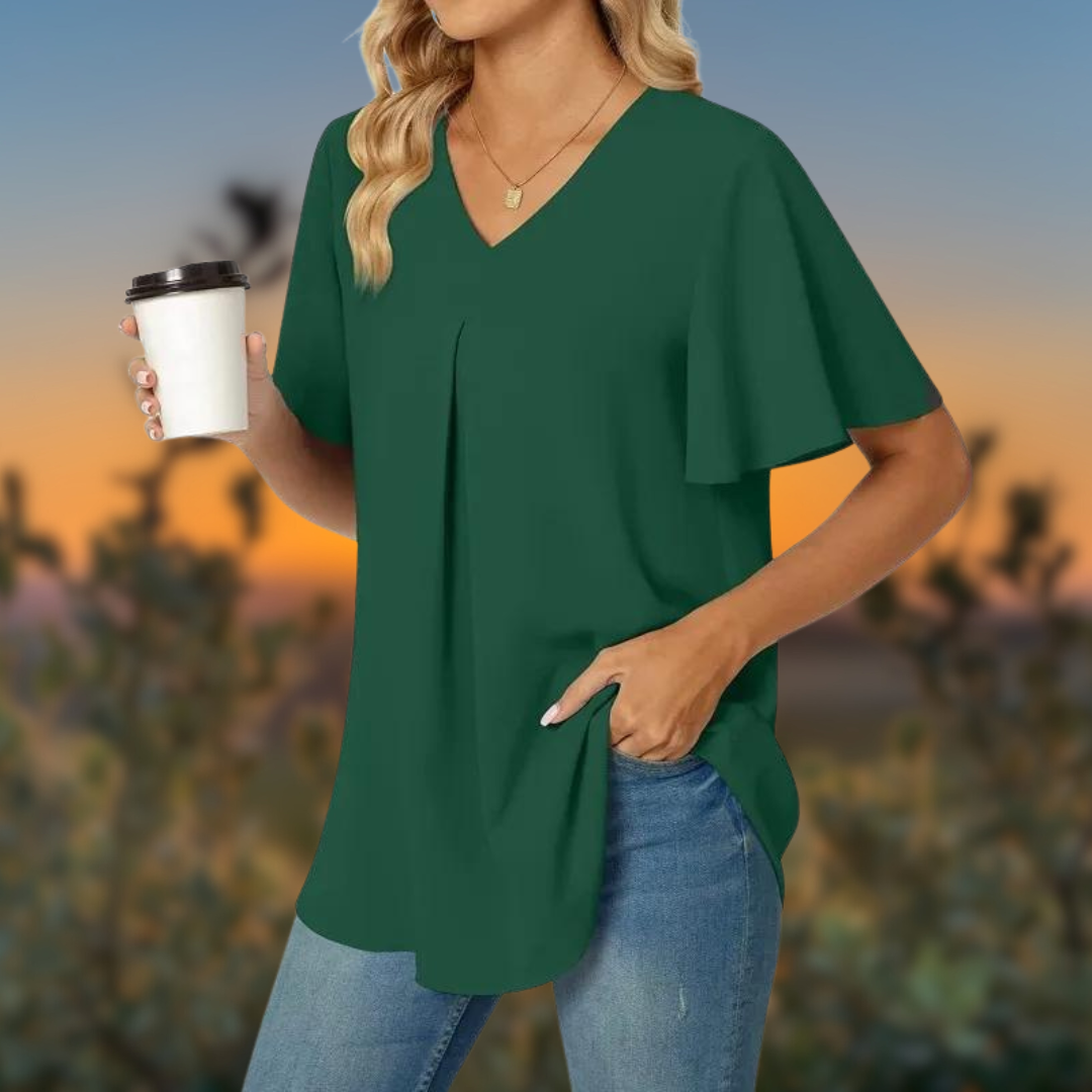 Tessa™ | Eenvoudige en Casual V-hals blouse