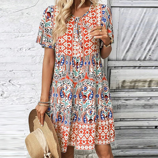 Ariana™ | Katoen Zomerjurk met print
