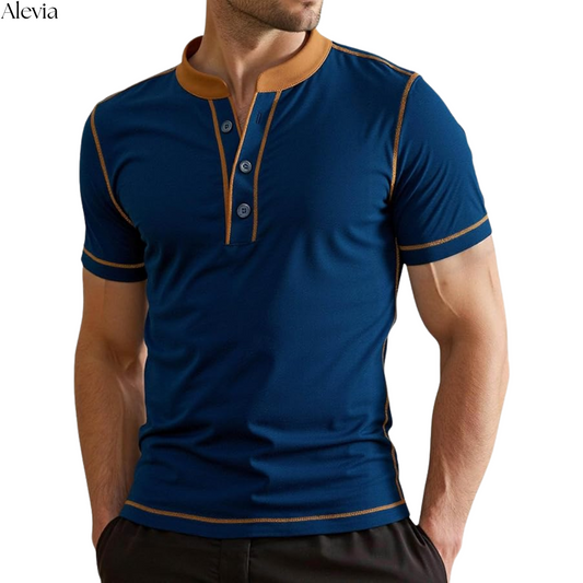 Niels™ | Stijlvolle T-shirt met Henley-hals