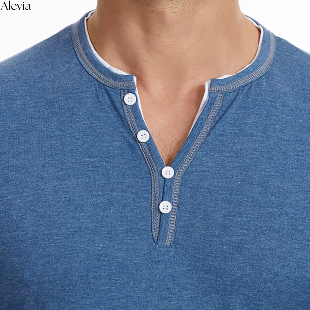 Dennis™ | Stijlvolle Longsleeve met V-hals