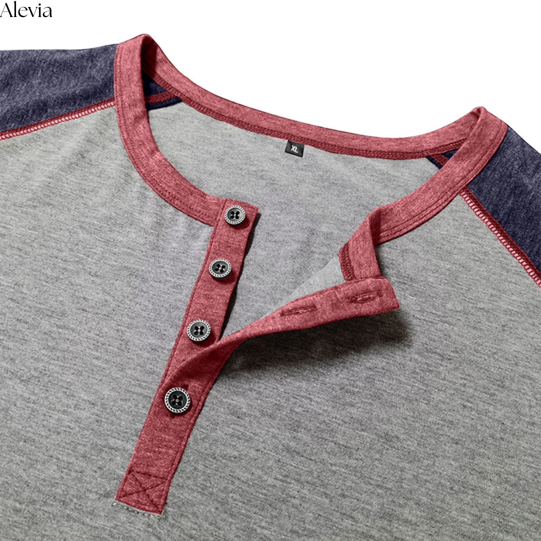 Dylan™ | Stijlvolle Longsleeve met Henley-hals