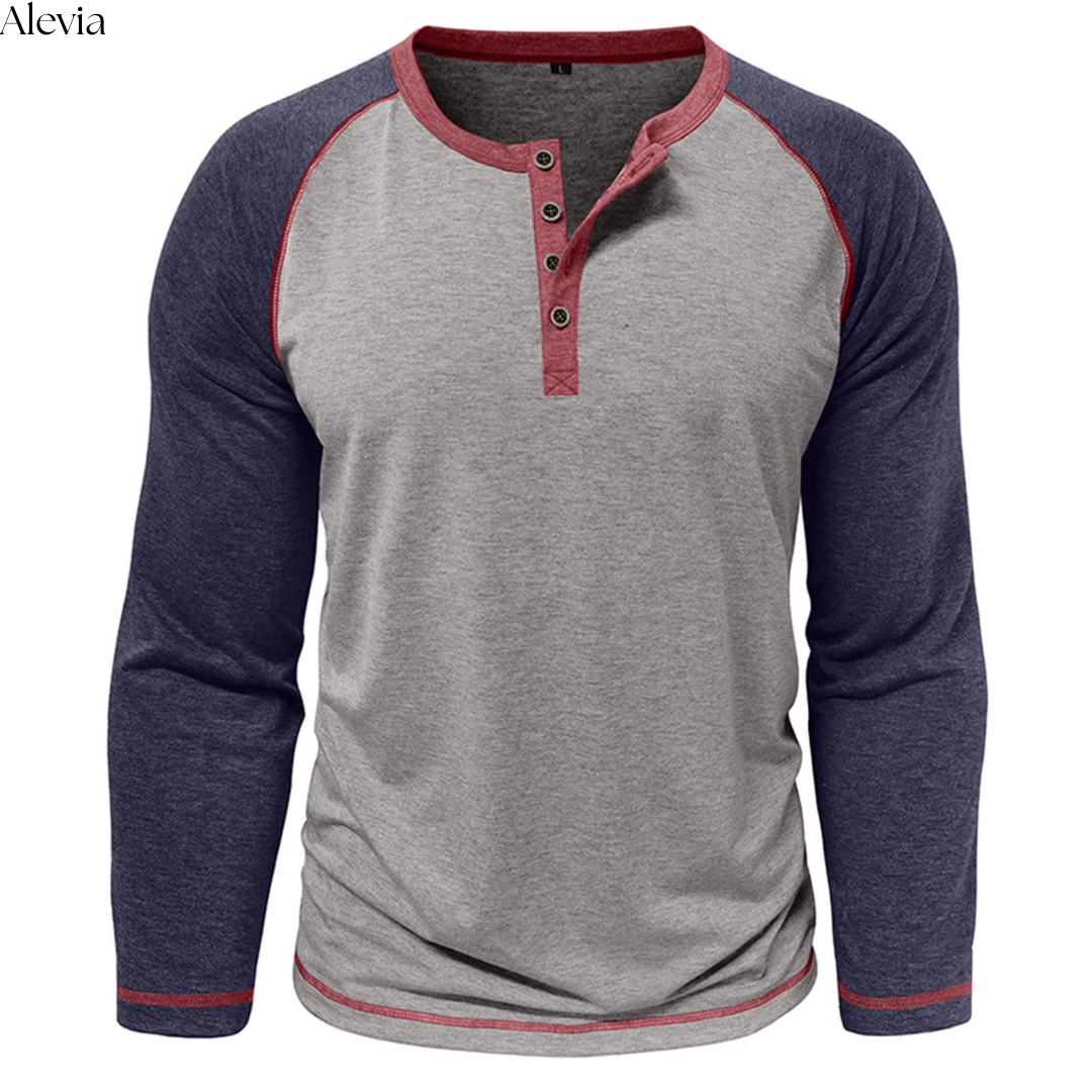 Dylan™ | Stijlvolle Longsleeve met Henley-hals