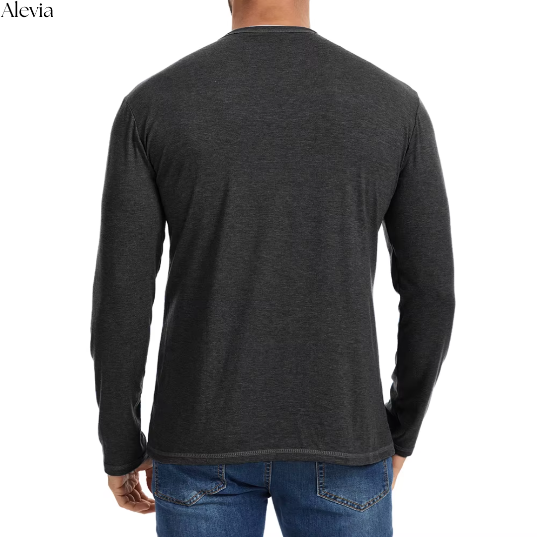 Dennis™ | Stijlvolle Longsleeve met V-hals