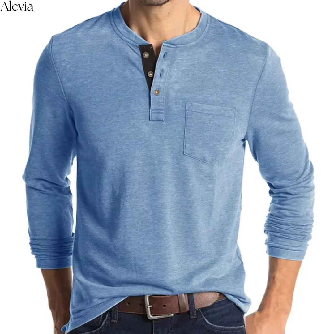 Jesse™ | Tijdloze Longsleeve met Knopen