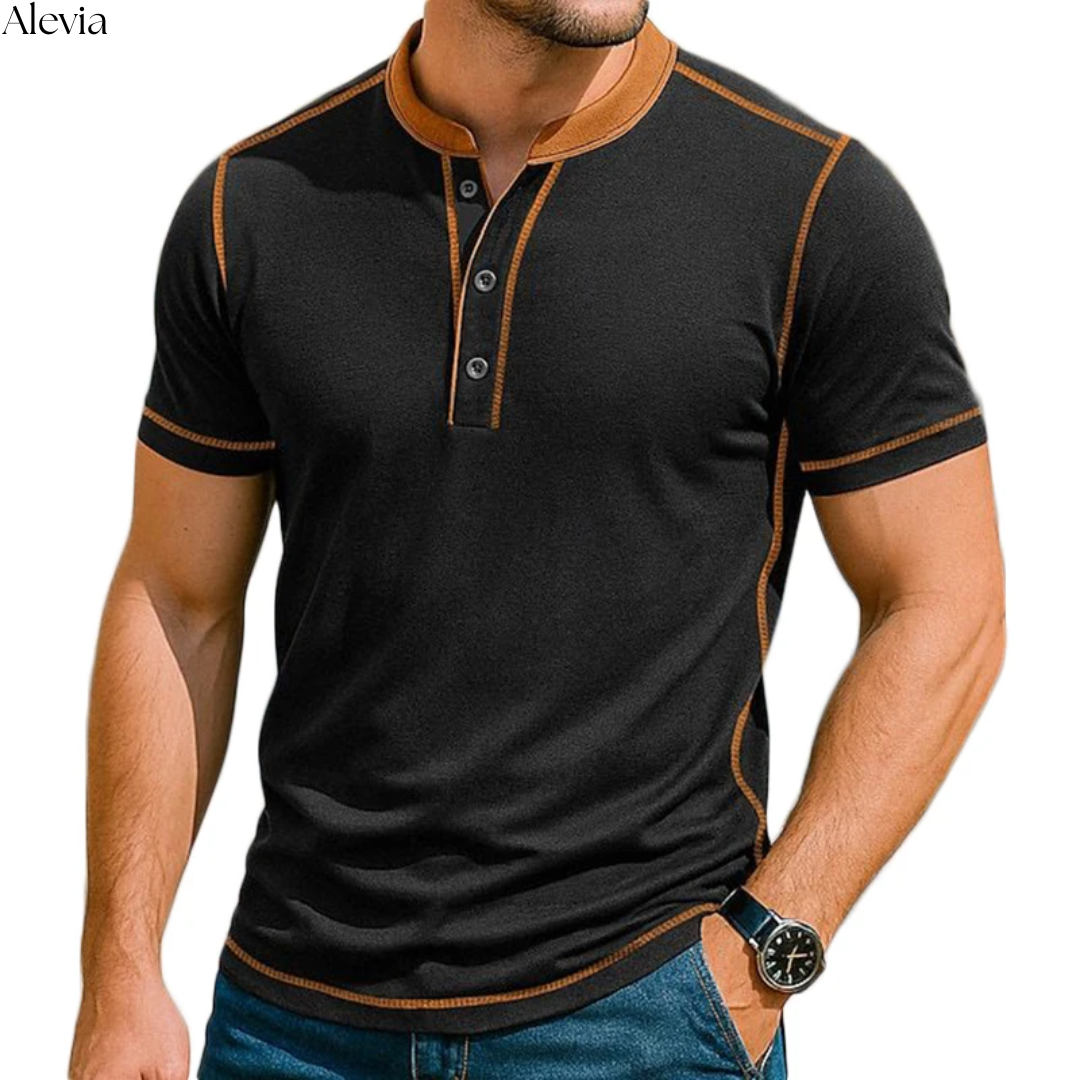 Niels™ | Stijlvolle T-shirt met Henley-hals