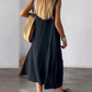 Hazel™ | katoenlinnen casual jurk met zakken