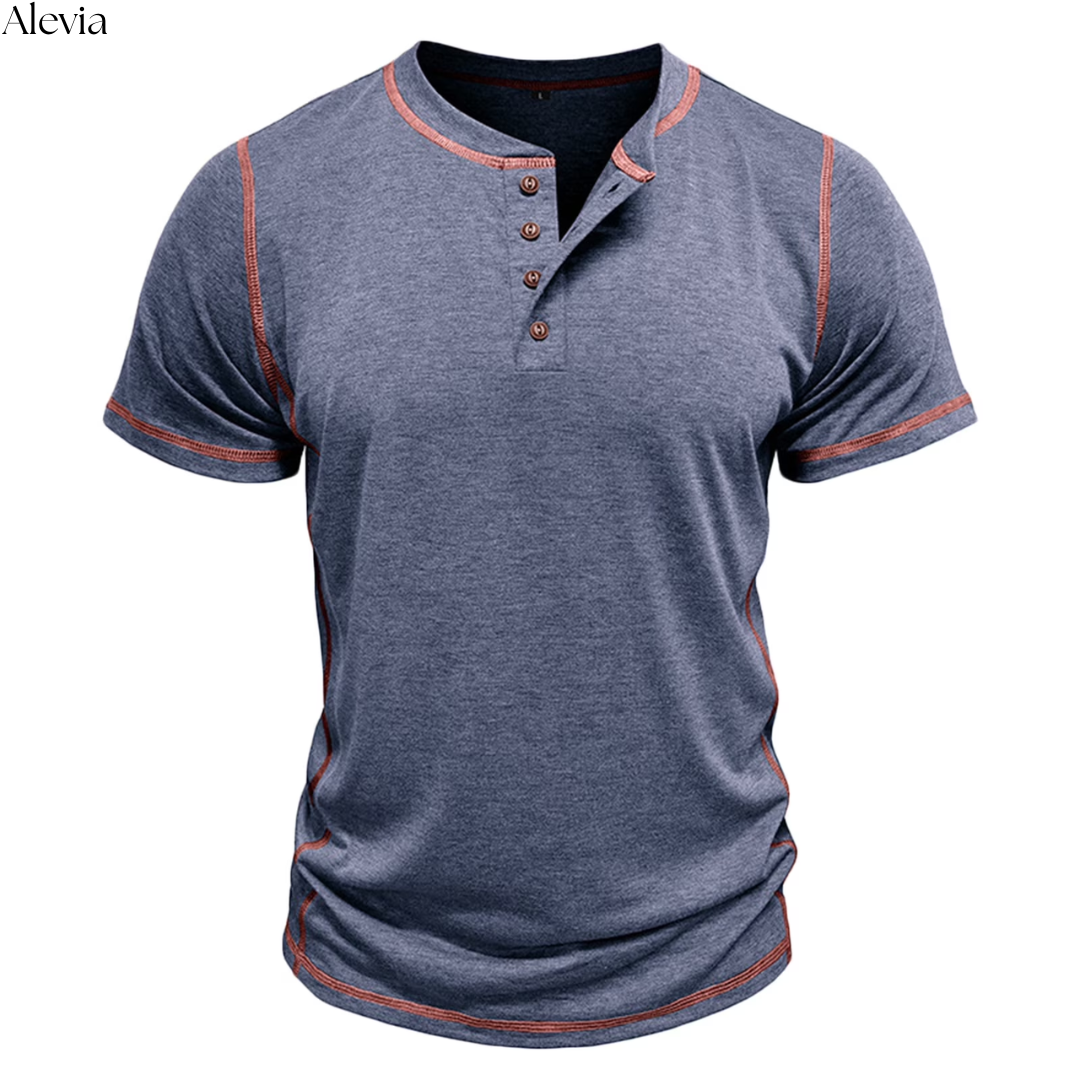 Marcel™ | Stijlvol T-shirt met Henley-hals