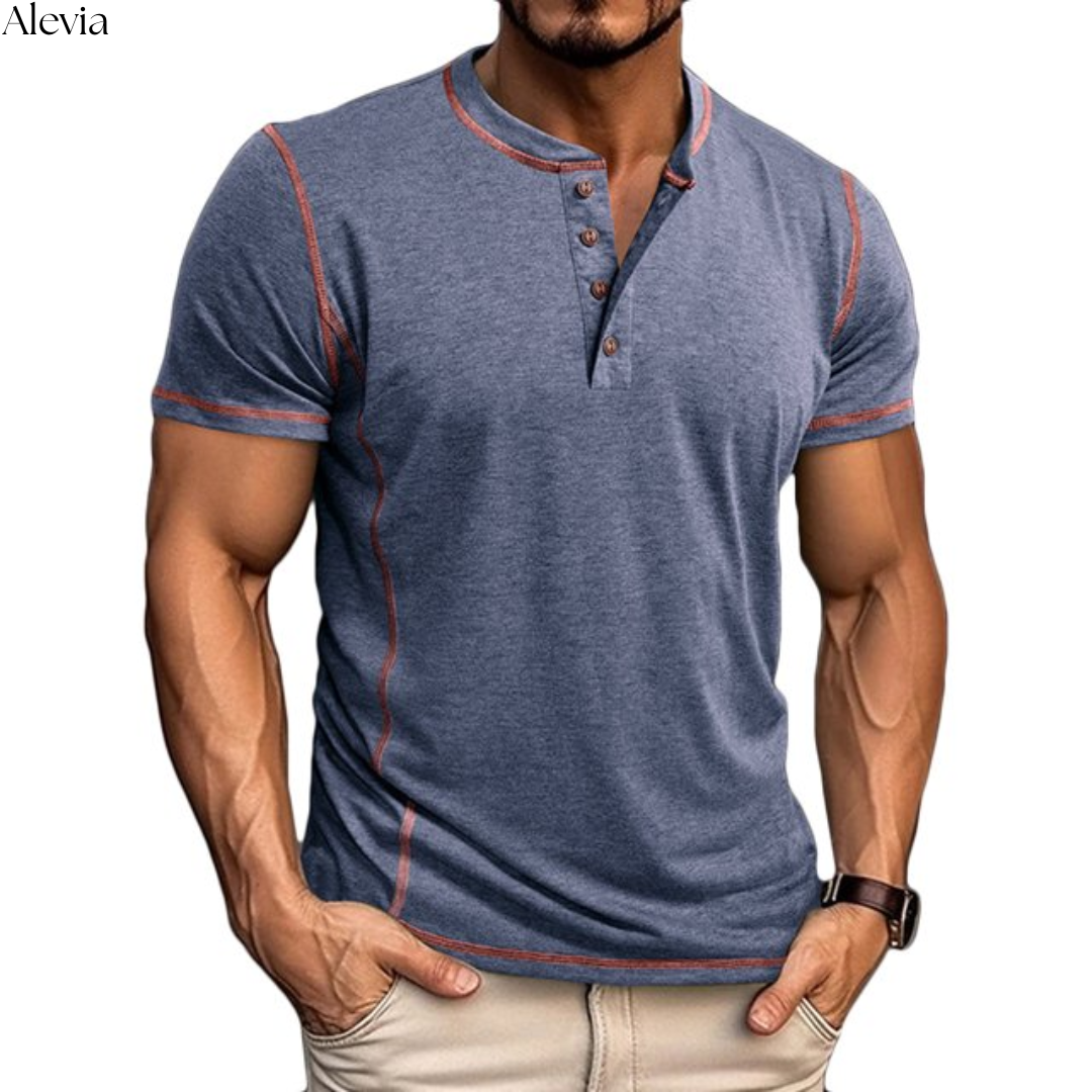 Marcel™ | Stijlvol T-shirt met Henley-hals