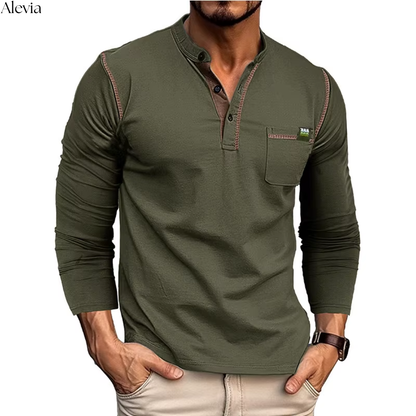 Alex™ | Tijdloze Henley Longsleeve
