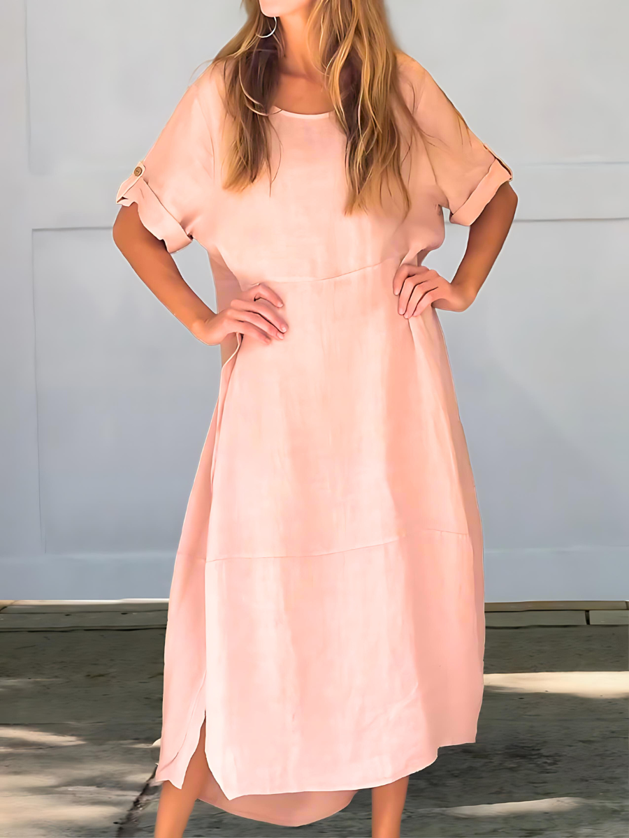 Angelina™ | Elegante Linnen Jurk