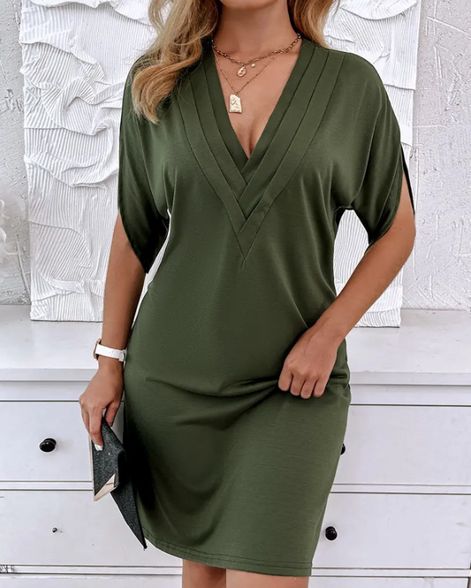 Claire™ | Elegante V-hals jurk