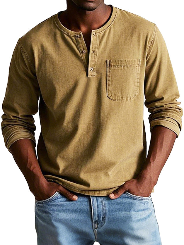 Koen™ | Tijdloze Longsleeve met Henley-hals