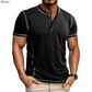 Marcel™ | Stijlvol T-shirt met Henley-hals