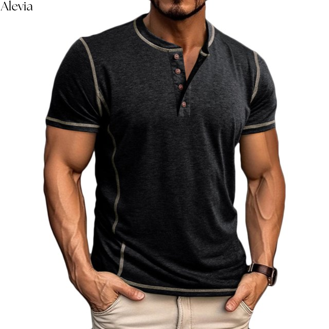 Marcel™ | Stijlvol T-shirt met Henley-hals