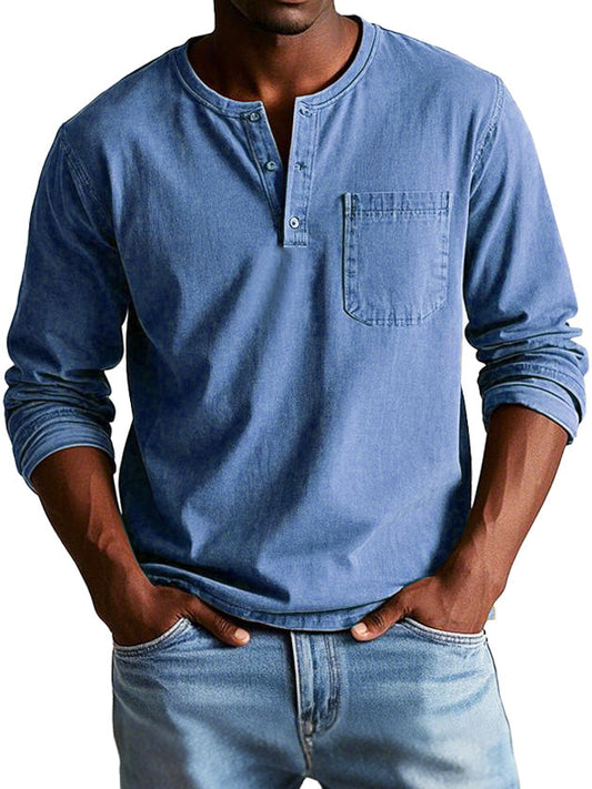 Koen™ | Tijdloze Longsleeve met Henley-hals