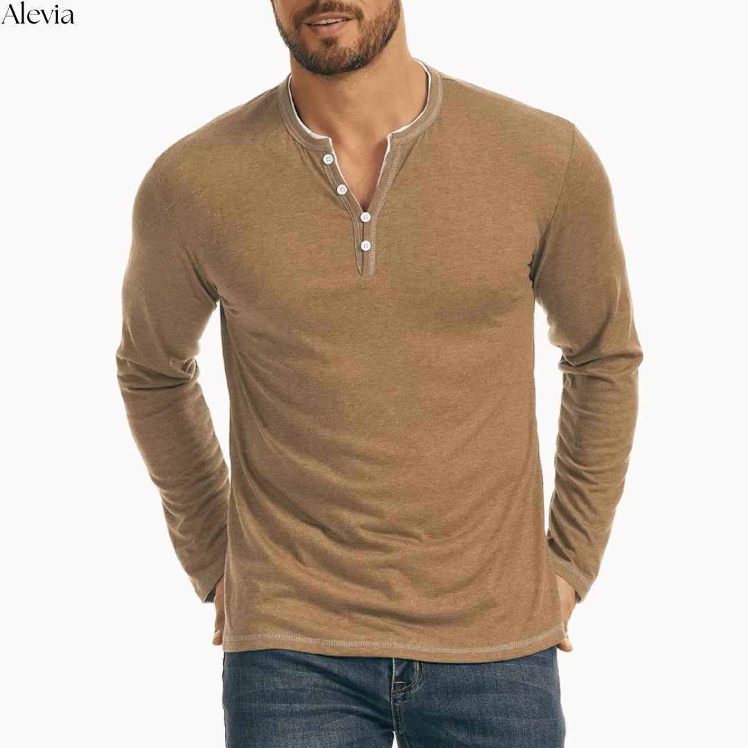 Dennis™ | Stijlvolle Longsleeve met V-hals