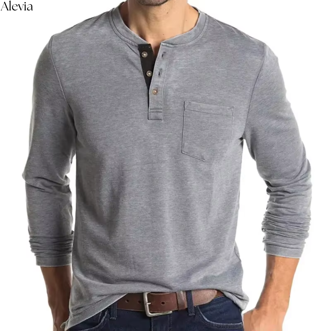 Jesse™ | Tijdloze Longsleeve met Knopen