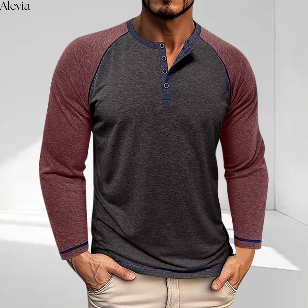Dylan™ | Stijlvolle Longsleeve met Henley-hals