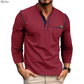 Alex™ | Tijdloze Henley Longsleeve