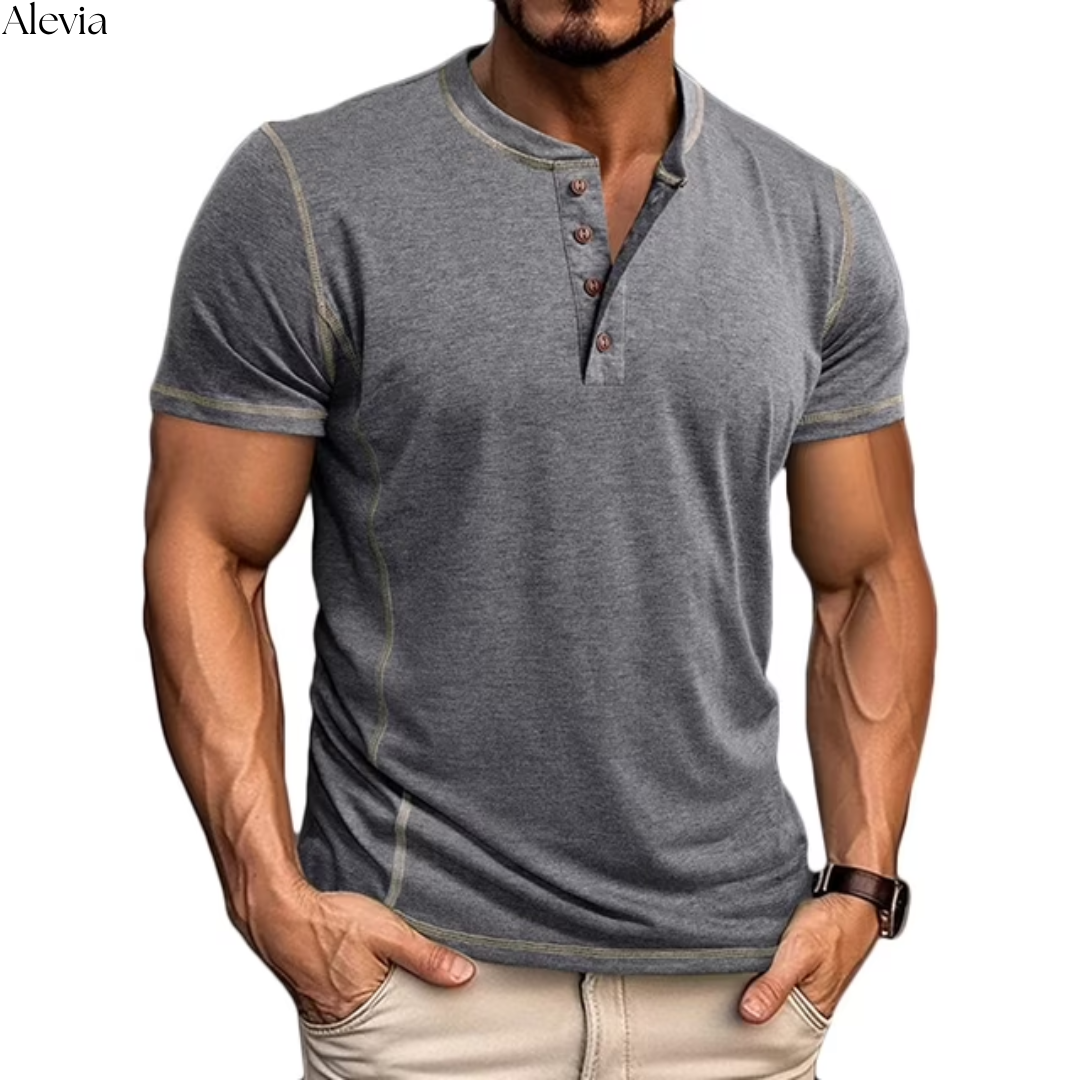 Marcel™ | Stijlvol T-shirt met Henley-hals