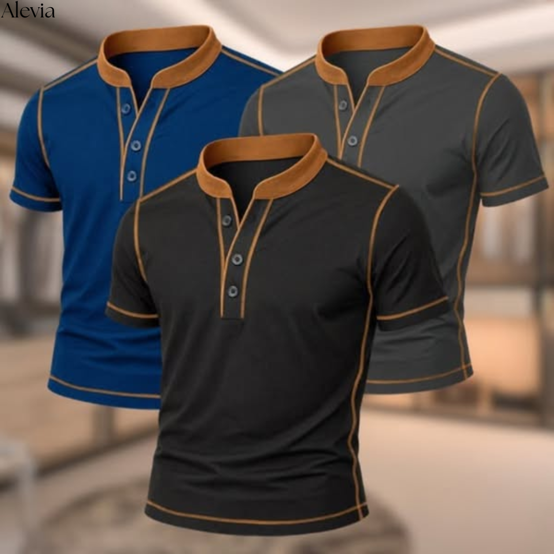 Niels™ | Stijlvolle T-shirt met Henley-hals