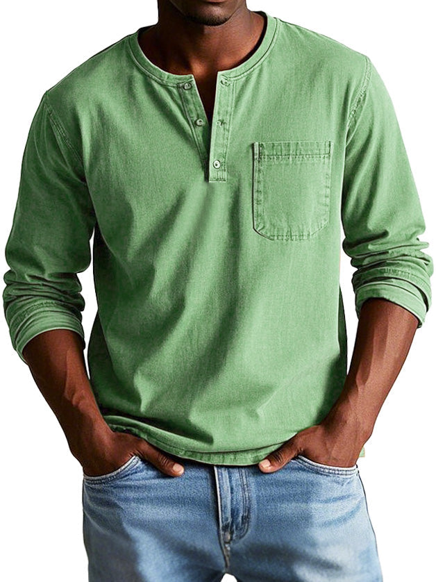 Koen™ | Tijdloze Longsleeve met Henley-hals