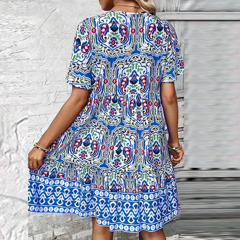 Ariana™ | Katoen Zomerjurk met print