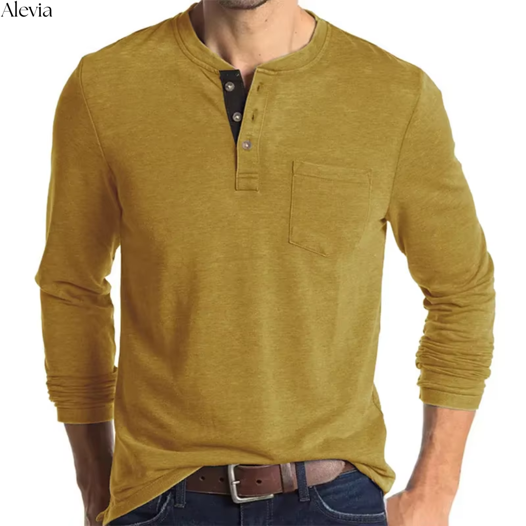 Jesse™ | Tijdloze Longsleeve met Knopen
