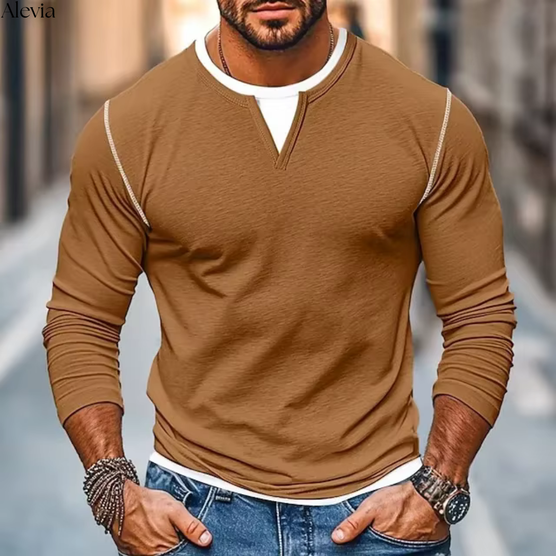 Joris™ | Gelaagd V-hals T-shirt