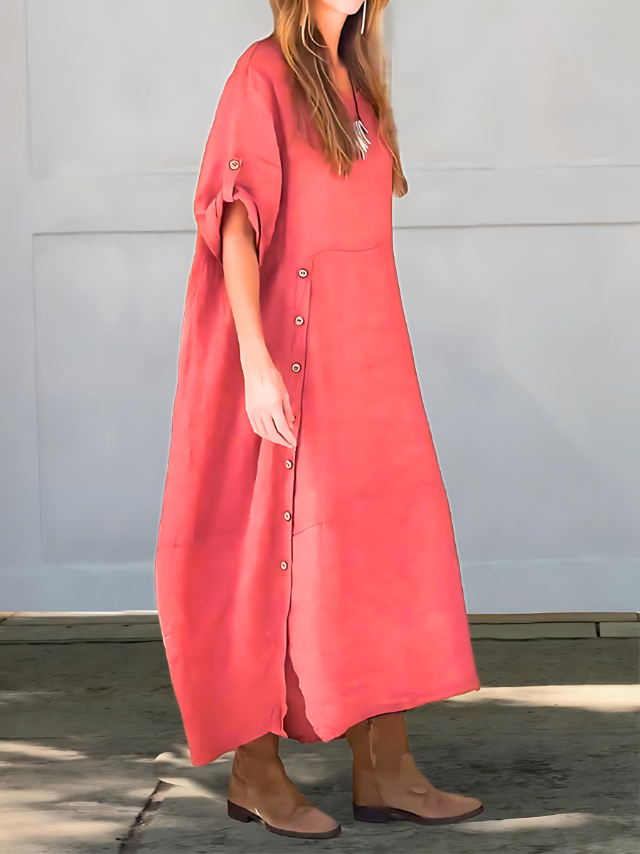 Angelina™ | Elegante Linnen Jurk
