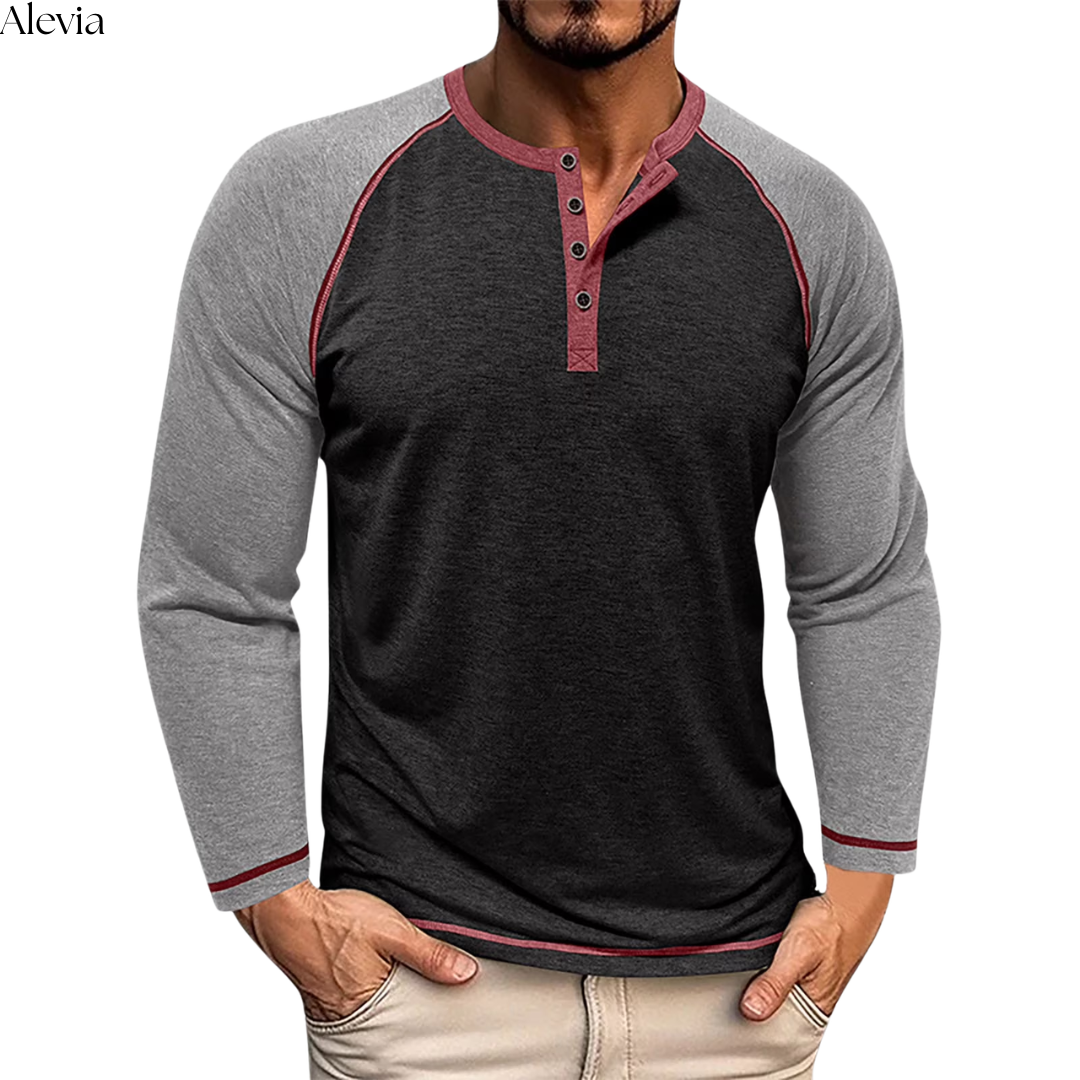 Dylan™ | Stijlvolle Longsleeve met Henley-hals