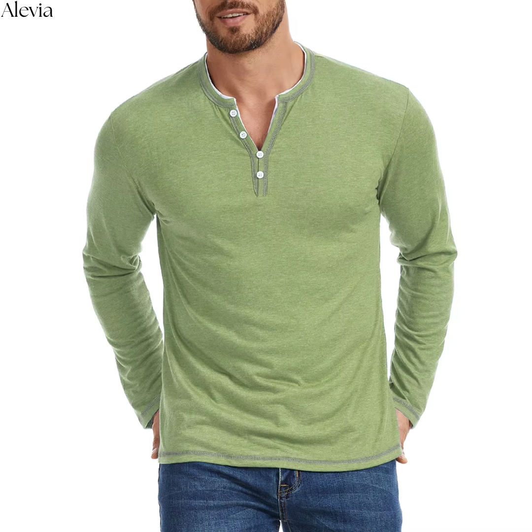 Dennis™ | Stijlvolle Longsleeve met V-hals