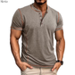 Marcel™ | Stijlvol T-shirt met Henley-hals