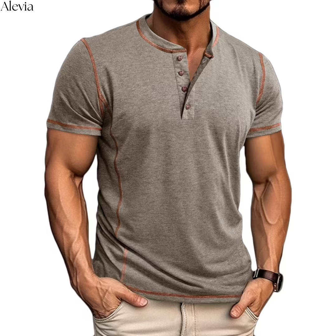 Marcel™ | Stijlvol T-shirt met Henley-hals