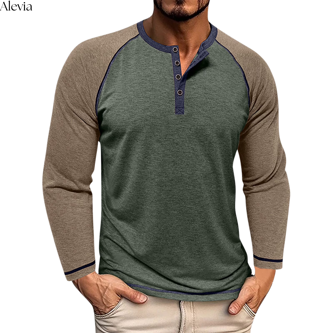 Dylan™ | Stijlvolle Longsleeve met Henley-hals