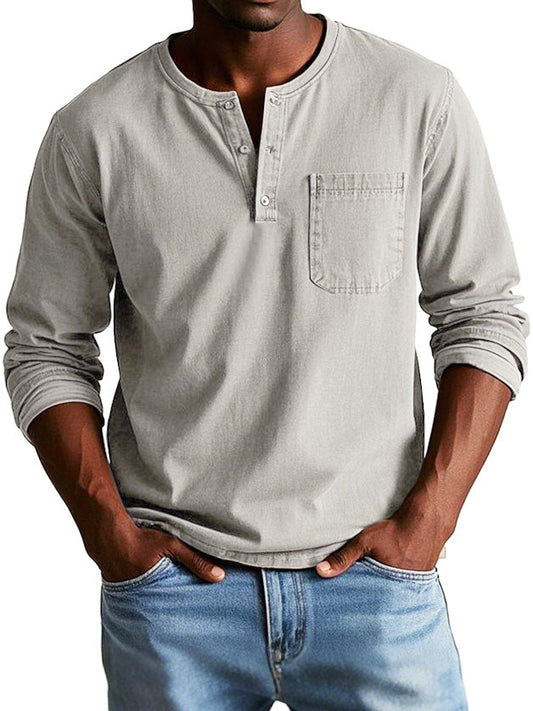 Koen™ | Tijdloze Longsleeve met Henley-hals