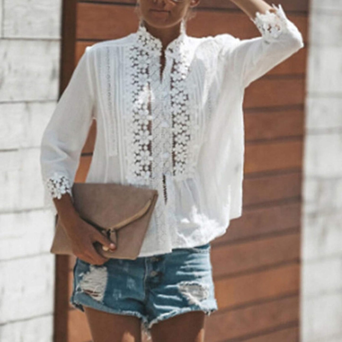 Annie™ | Bloemenblouse met kant design