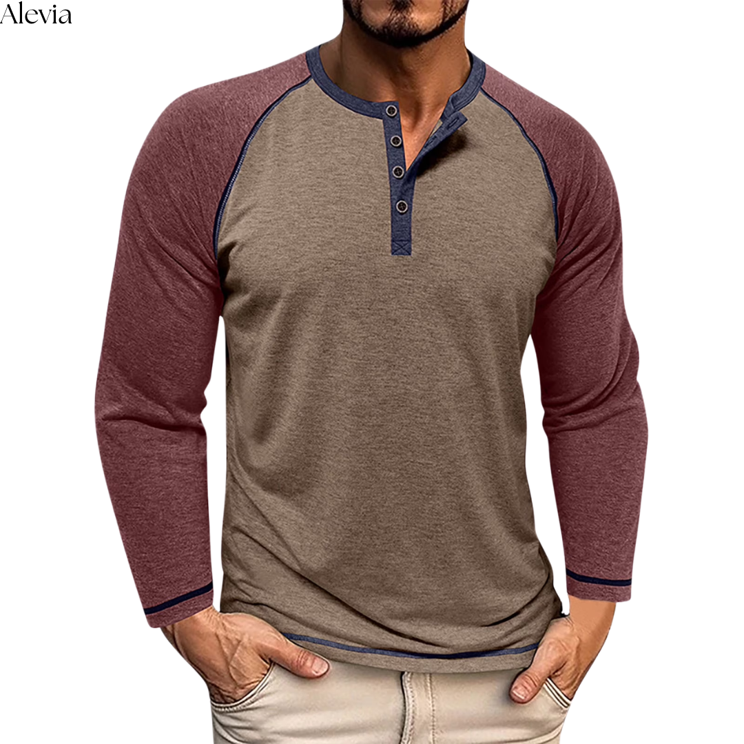 Dylan™ | Stijlvolle Longsleeve met Henley-hals