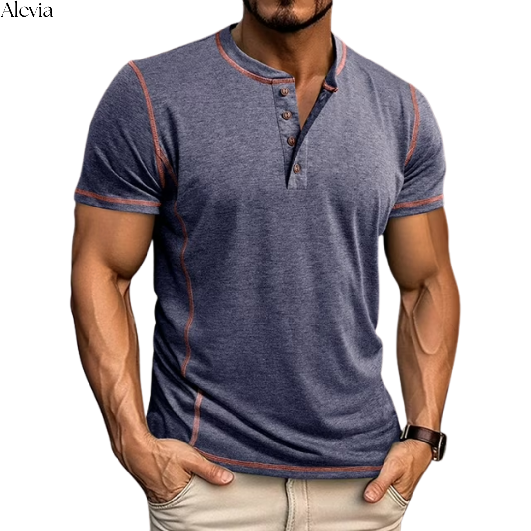 Marcel™ | Stijlvol T-shirt met Henley-hals