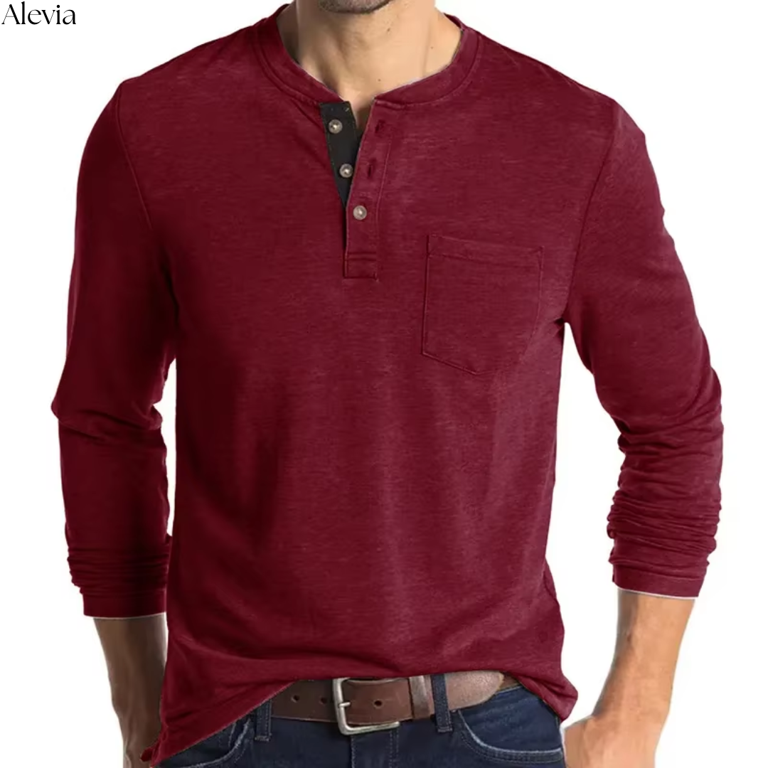 Jesse™ | Tijdloze Longsleeve met Knopen