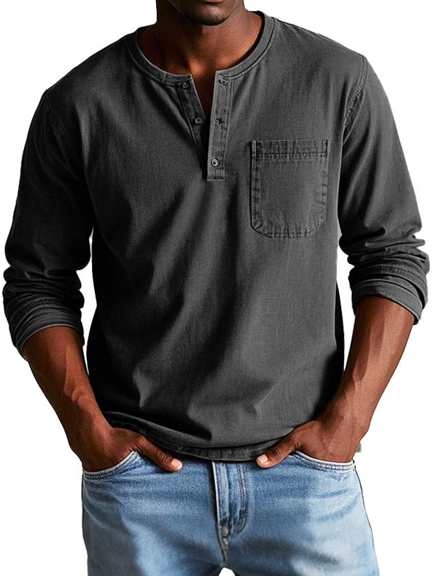 Koen™ | Tijdloze Longsleeve met Henley-hals