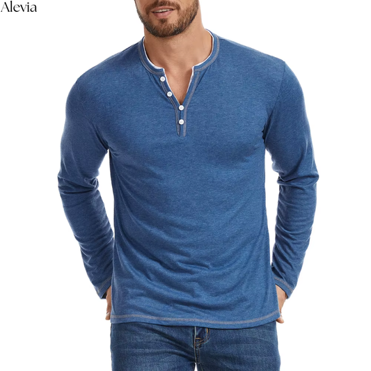 Dennis™ | Stijlvolle Longsleeve met V-hals