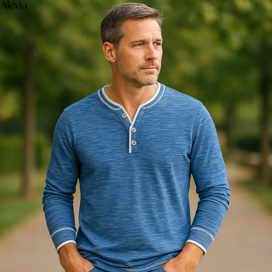 Dennis™ | Stijlvolle Longsleeve met V-hals