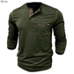 Alex™ | Tijdloze Henley Longsleeve