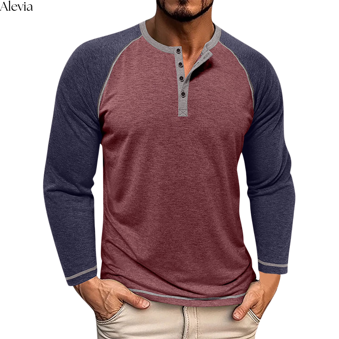 Dylan™ | Stijlvolle Longsleeve met Henley-hals