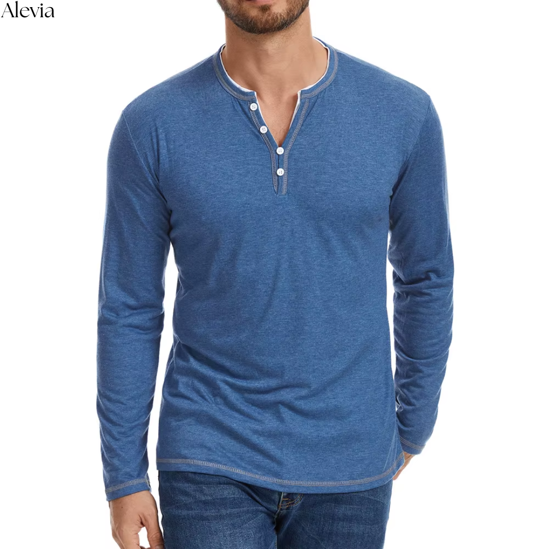 Dennis™ | Stijlvolle Longsleeve met V-hals